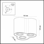 Потолочный накладной светильник Odeon light 3564/3C PILLARON