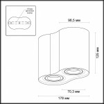 Потолочный накладной светильник Odeon light 3565/2C PILLARON