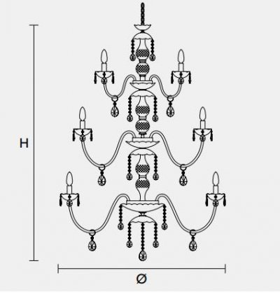 Подвесной светильник Masiero CLASSICA 3587 10+10+5