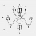 Подвесной светильник Masiero CLASSICA 3587 8+4