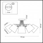 Люстра потолочная Lumion 3607/8C PERLANA
