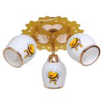 Светильник ЭкономСвет 3622/3FGD+YL WT