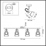 Светильник потолочный Odeon light 3631/4C TECHNO PRO