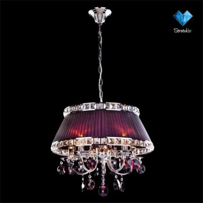 

Люстра Евросвет 3636/5 хром, 3636/5 хром/гранатовый хрусталь Strotskis