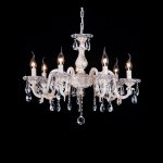 Люстра Eurosvet 3638/7 белый с золотом/прозрачный хрусталь 