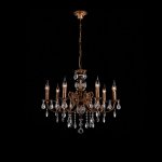 Люстра Eurosvet 3639/7 черный с золотом/прозрачный хрусталь