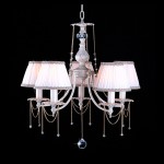 Люстра Eurosvet 3645/5 белый с золотом/прозрачный хрусталь Strotskis