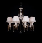 Люстра Eurosvet 3645/8 белый с золотом/прозрачный хрусталь 