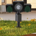 Розетка уличная с таймером Globo 37008-2Z