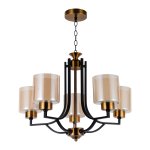 Люстра современная Экономсвет 37072/5BK+AB BR+WT