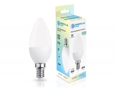 Лампа светодиодная Свеча C37 13W 4000K Ambrella 371314 LED C37 13W IC E14 4000K 175-265V