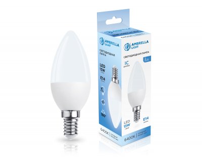Лампа светодиодная Свеча C37 13W 6400K Ambrella 371316 LED C37 13W IC E14 6400K 175-265V