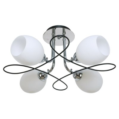 Потолочный светильник Экономсвет 37330/4SBK+CR WT