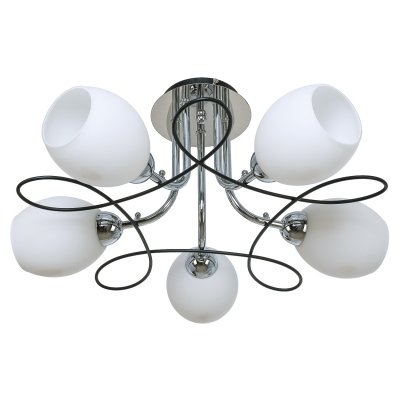 Потолочный светильник Экономсвет 37330/5SBK+CR WT