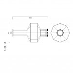 Подвесной светильник Via Wireflow polyhedral 0301 Octagonal D55