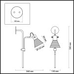 Светильник настенный бра Lumion 3788/1W OLLIE