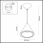 Подвесный светильник Odeon light 3838/19CL TAPER