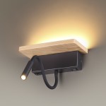 Настенный светильник - полка с подсветкой / USB Odeon light 3868/8WL WOODY