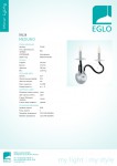 Светильник бра Eglo 39128 MEDUNO