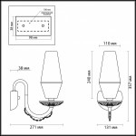 Светильник настенный бра Odeon light 3919/1W FELICIA
