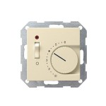 Gira S-55 Крем глянц Термостат с размык.контактом, выкл. и контр.лампой (G39201)