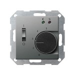 Gira E22 Сталь Терморегулятор для тёплого пола (G39420)