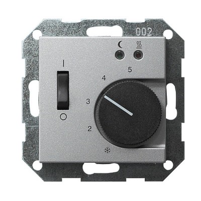 Gira S-55 Алюминий Регулятор тёплого пола (G39426)