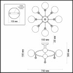 Люстра потолочная Odeon light 3953/8C JOLLY