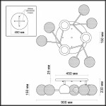 Люстра потолочная Odeon light 3960/9C IZZO