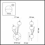 Светильник настенный бра Odeon light 3996/2W SIRIUS