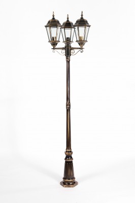 Светильник столб уличный 3 фонаря Oasis Light 91409LB Gb 