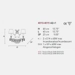 Настенный светильник бра Masiero 4010 4010 A2+1 Asfour