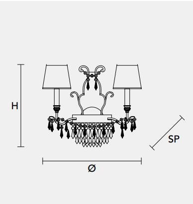 Настенный светильник Masiero CLASSICA 4010 A2+1 Настенный светильник Masiero CLASSICA 4010 A2+1