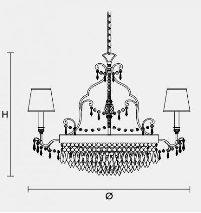 Подвесной светильник Masiero CLASSICA 4010 S8+4 Подвесной светильник Masiero CLASSICA 4010 S8+4