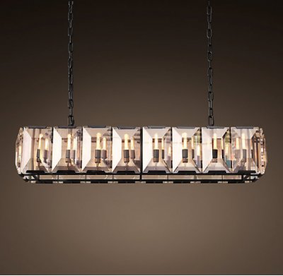 Люстра RH Harlow Crystal Square Chandelier 16 Loft Concept 40.1030.MT.BL.T1B