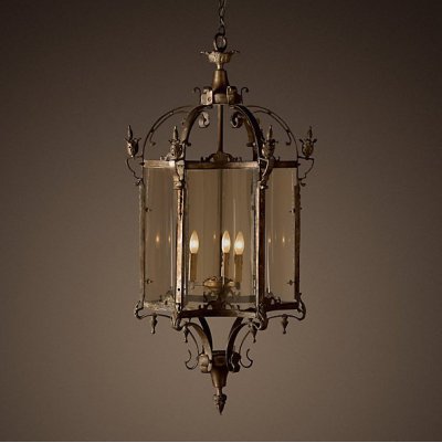 Люстра 19th Century Salerno Streetlight Pendant Lighting Loft Concept 40.1038.MT.BL.T1B