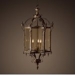 Люстра 19th Century Salerno Streetlight Pendant Lighting Loft Concept 40.1038.MT.BL.T1B