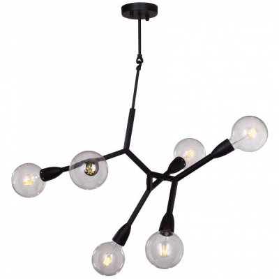 Люстра Polygon Chandelier 6 Black Loft Concept 40.1067