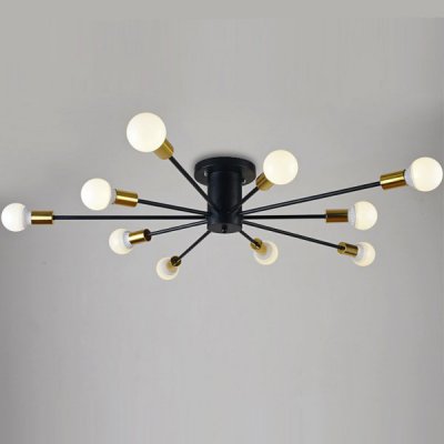 Потолочный светильник Light Jet 10 Black and Gold Loft Concept 40.1111