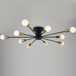 Потолочный светильник Light Jet 10 Black and Gold Loft Concept 40.1111