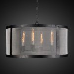 Люстра RH Riveted Mesh Chandelier Round Loft Concept 40.1126