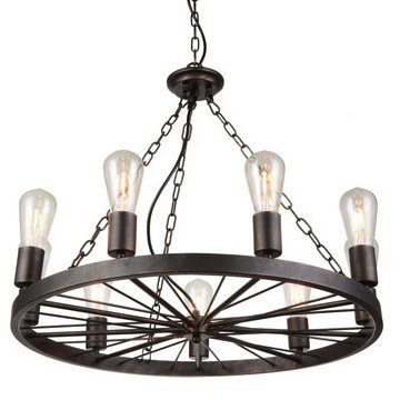 Подвесной светильник Loft Wheel Pendant 9 Loft Concept 40.1185.MT.BL.T1B
