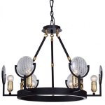 Люстра RH Gaslight Lens Chandelier 6 Loft Concept 40.1196