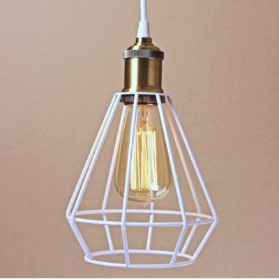Подвесной светильник Wire Cage Pendant Punch White Loft Concept 40.1330