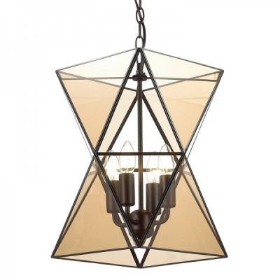 Люстра PolyPyramid Glass Pendant 4 Cognac Loft Concept 40.1348
