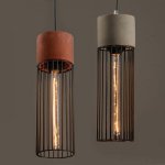 Подвесной светильник Cement Droplight Pendant Light cylinder Loft Concept 40.1442