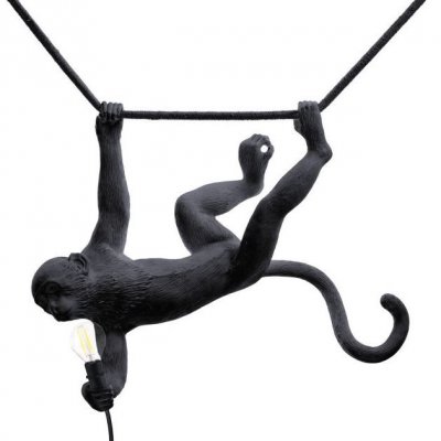 Подвесной светильник Seletti The Monkey Lamp Swing Black Loft Concept 40.14916