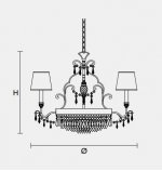 Подвесной светильник Masiero CLASSICA 4015 S6+3