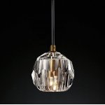 Подвесной светильник RH Boule De Cristal Single Rod Pendant Brass Loft Concept 40.1543