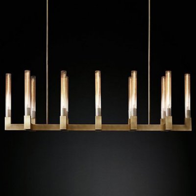 Люстра RH CANELLE Linear Chandelier 12 Modern Brass Loft Concept 40.1549 Люстра RH CANELLE Linear Chandelier 12 Modern Brass Loft Concept 40.1549